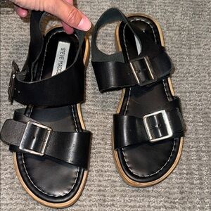 Steve Madden Black Sandals with Wide Straps